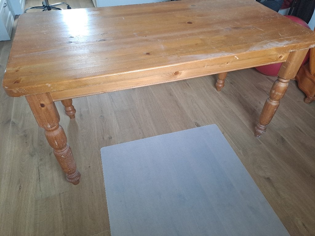 Grenenhouten tafel, Ophalen, Gebruikt, 50 tot 100 cm, 100 tot 150 cm