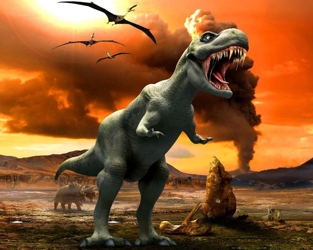 Dinosaurus vlies behang T-Rex 350 x 280 cm VOORRAAD, Verzenden, Nieuw