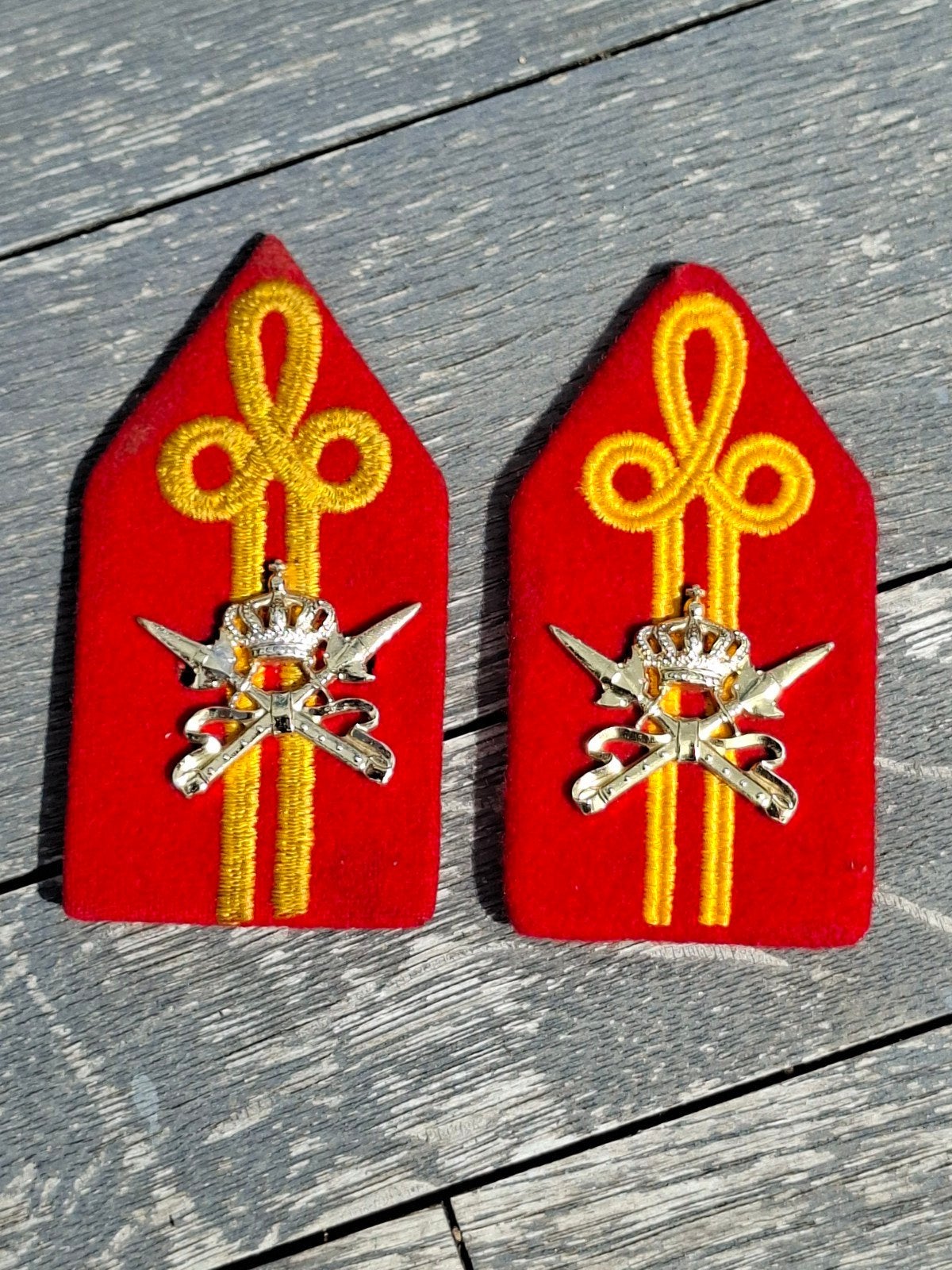 KMS setje kraagspiegels Koninklijke Militaire School, Ophalen of Verzenden, Landmacht, Nederland, Embleem of Badge