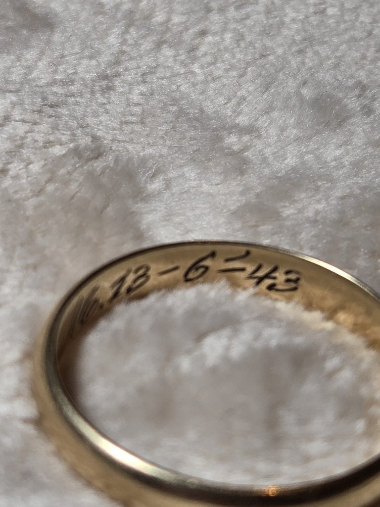 14k gouden antieke trouwring 3,63gr, Ophalen of Verzenden, Goud, Ring