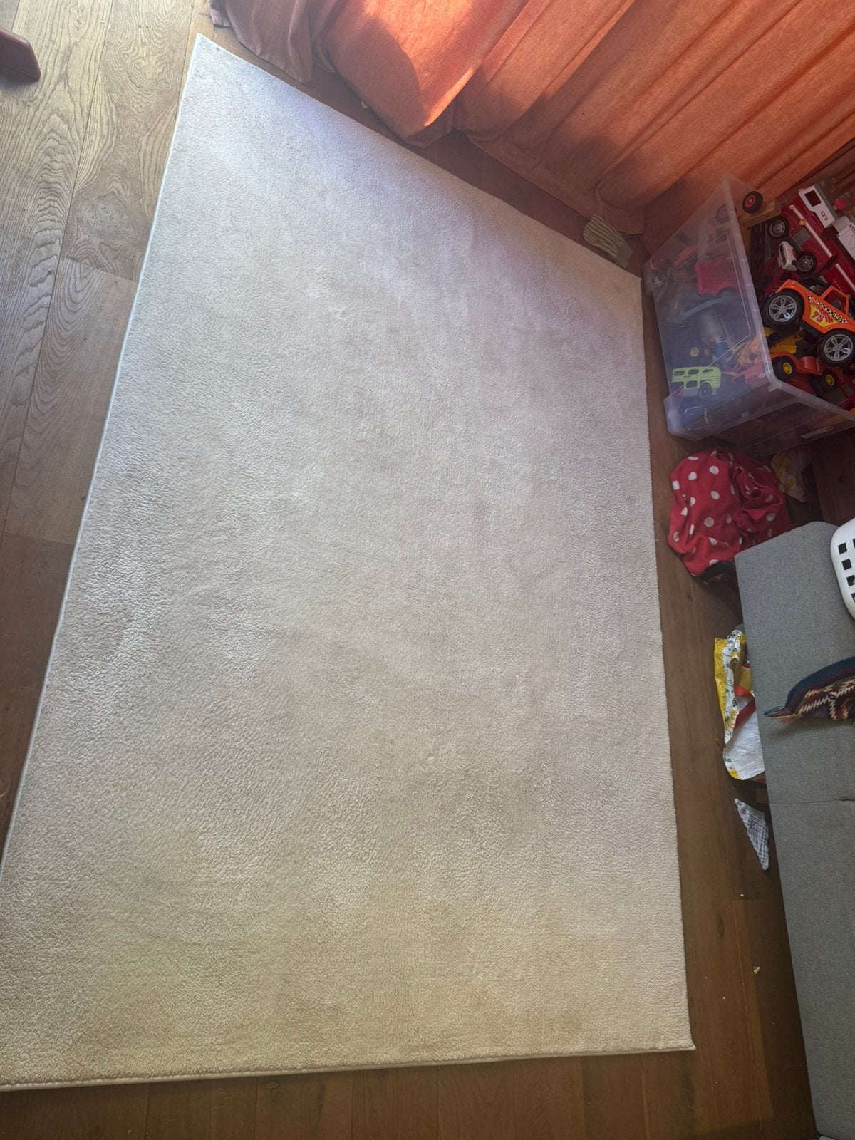 Wit zacht vloerkleed, Ophalen, Wit, 200 cm of meer, Zo goed als nieuw