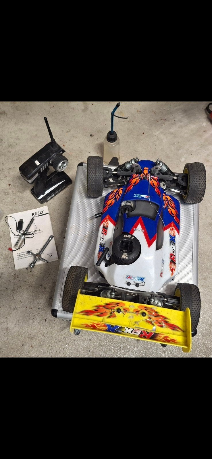 RC Nitro Auto Offroad 1:8 - Compleet met Afstandsbediening, Ophalen, Gebruikt, Auto offroad, Schaal 1:8