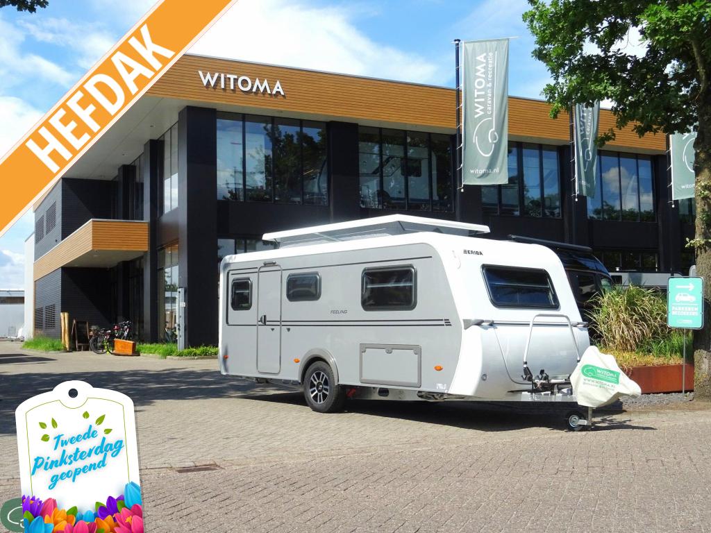 Eriba Feeling 470 2de pinksterdag open huis, Standaardzit, Schokbreker, Bedrijf, 5 tot 6 meter