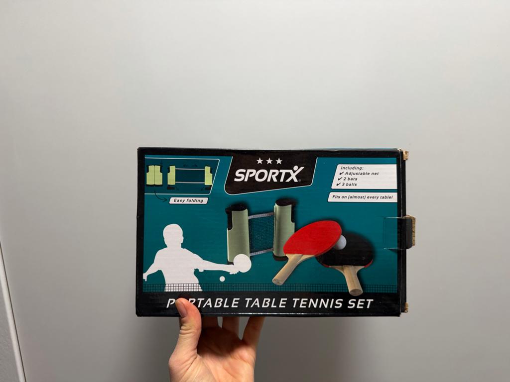 SportX Draagbare Tafeltennis Set - Compleet & Nieuw, Ophalen of Verzenden, Nieuw, Net, Batje(s) of Balletje(s), Inklapbaar