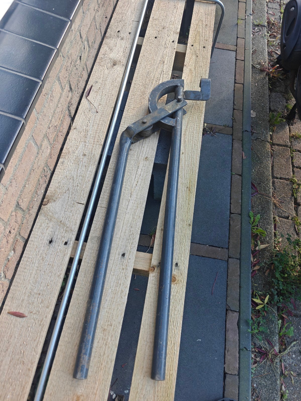 Pijpenbuiger buigtang met rol 28mm, Ophalen of Verzenden, Gebruikt, Overige typen