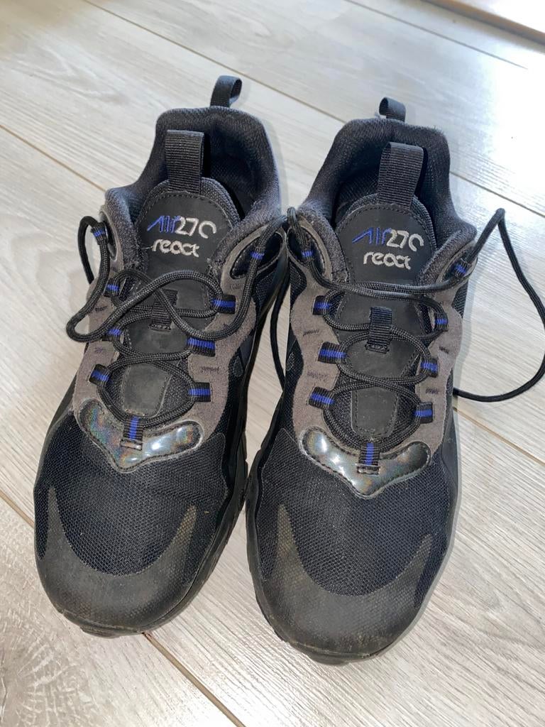 Nike Air Max 270 React Zwarte Sneakers Maat 39, Ophalen of Verzenden, Zo goed als nieuw, Jongen of Meisje, Sportschoenen