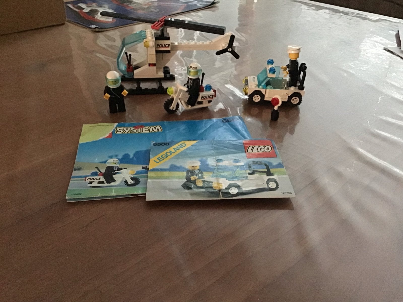 Lego City Politie Set: Helikopter, Motor & Auto (6506, 6664), Lego, Ophalen of Verzenden, Complete set, Inclusief instructies