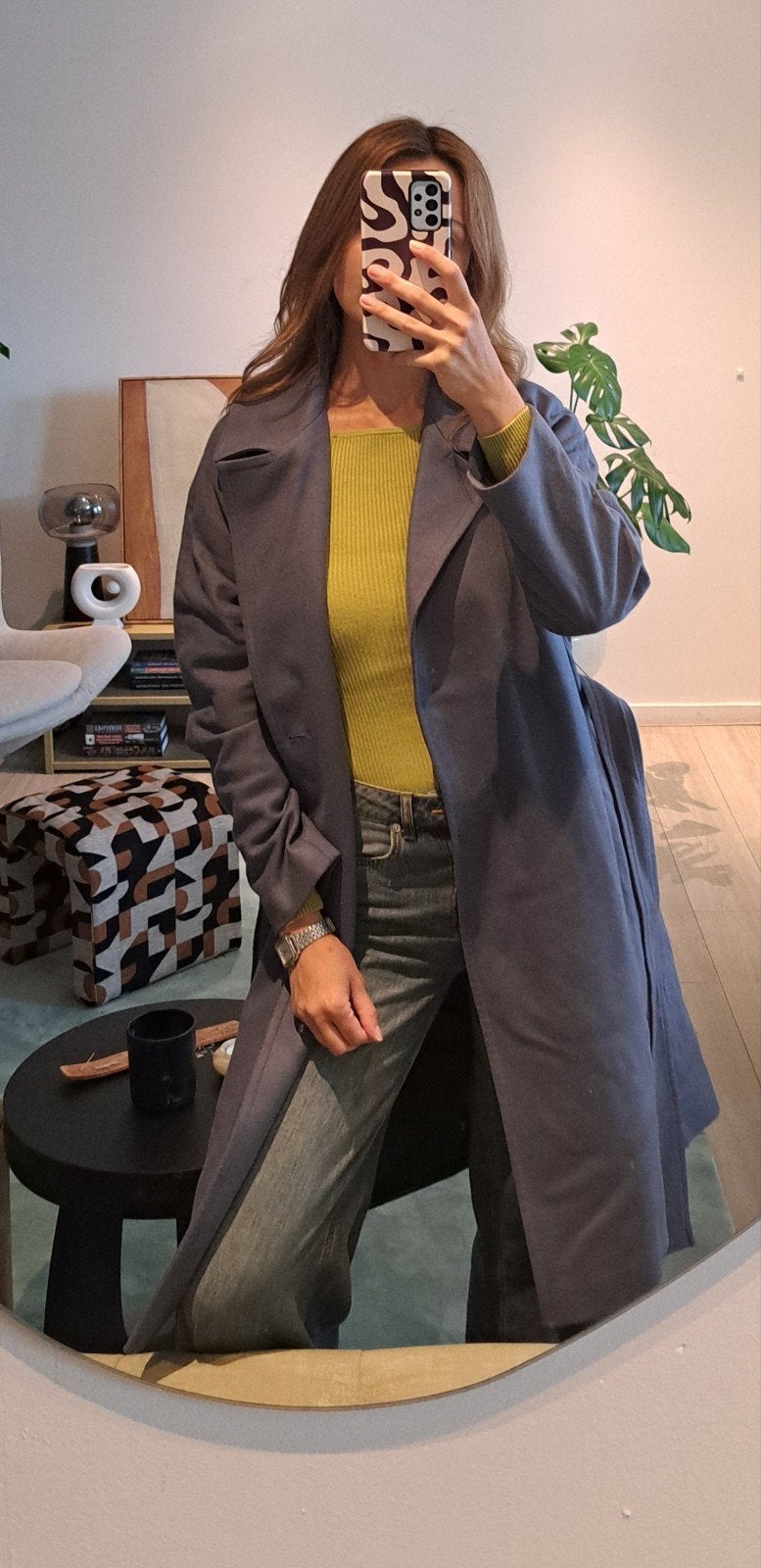 Arket wollen jas maat XS-S blauwgrijs, Kleding | Dames, Jassen | Winter, Blauw, Ophalen of Verzenden, Zo goed als nieuw, Arket