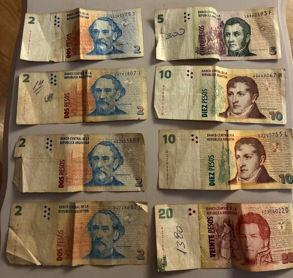 Argentijnse pesos biljetten, Ophalen of Verzenden, Overige landen