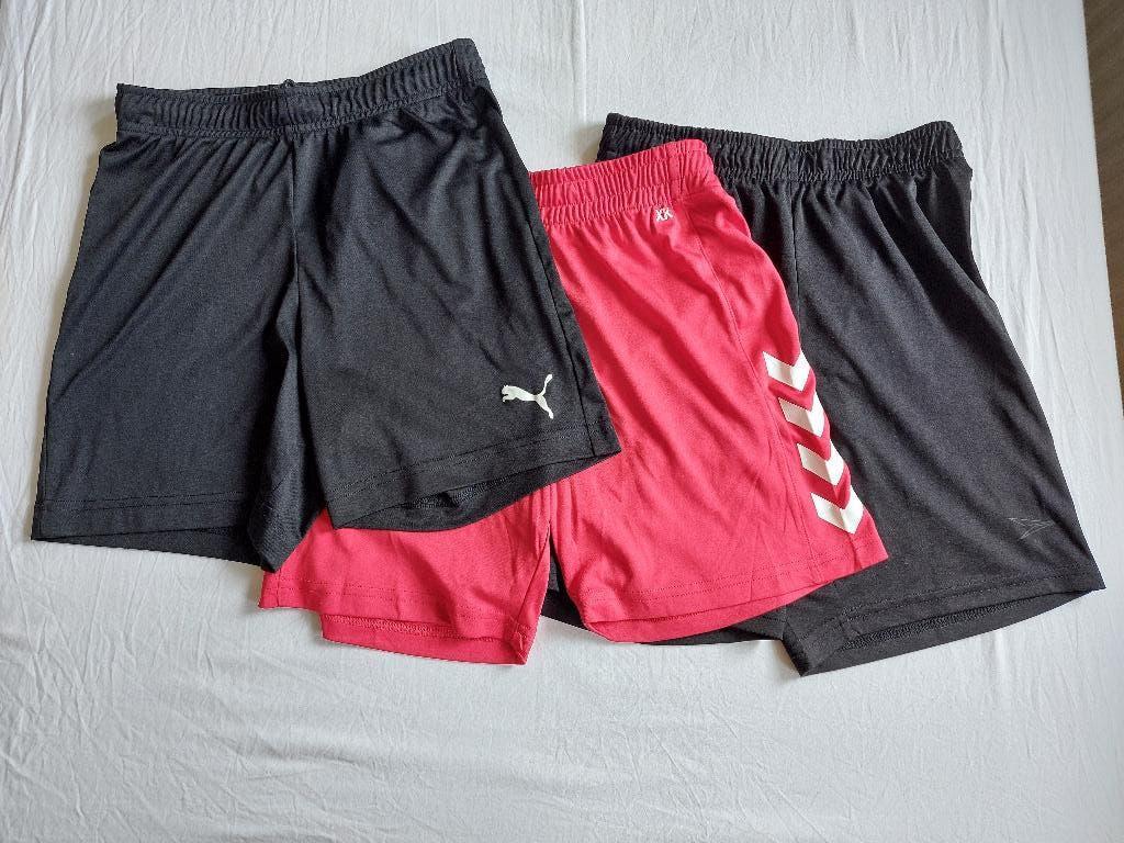 3 gymbroekjes o.a. Puma, Hummel maat 152, Jongen of Meisje, Sport- of Zwemkleding, Ophalen of Verzenden, Zo goed als nieuw