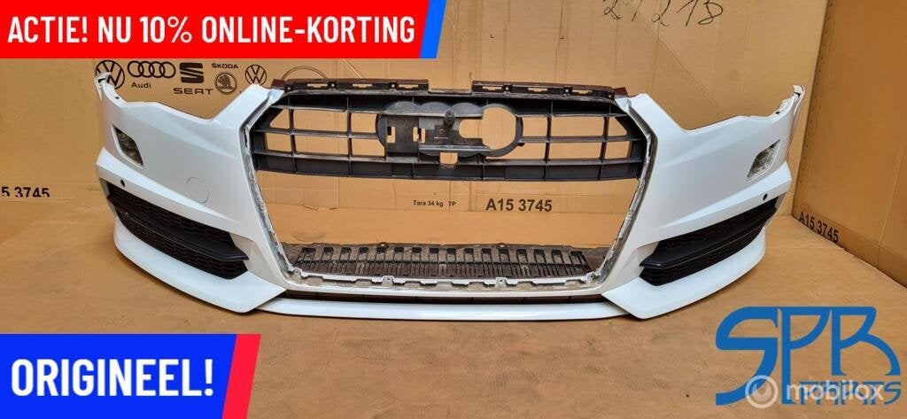 A6 4G C7 S-LINE FACELIFT VOORBUMPER LS9R New 2014-2018 GRILL, Audi, Nieuw, Motorkap, Audi
