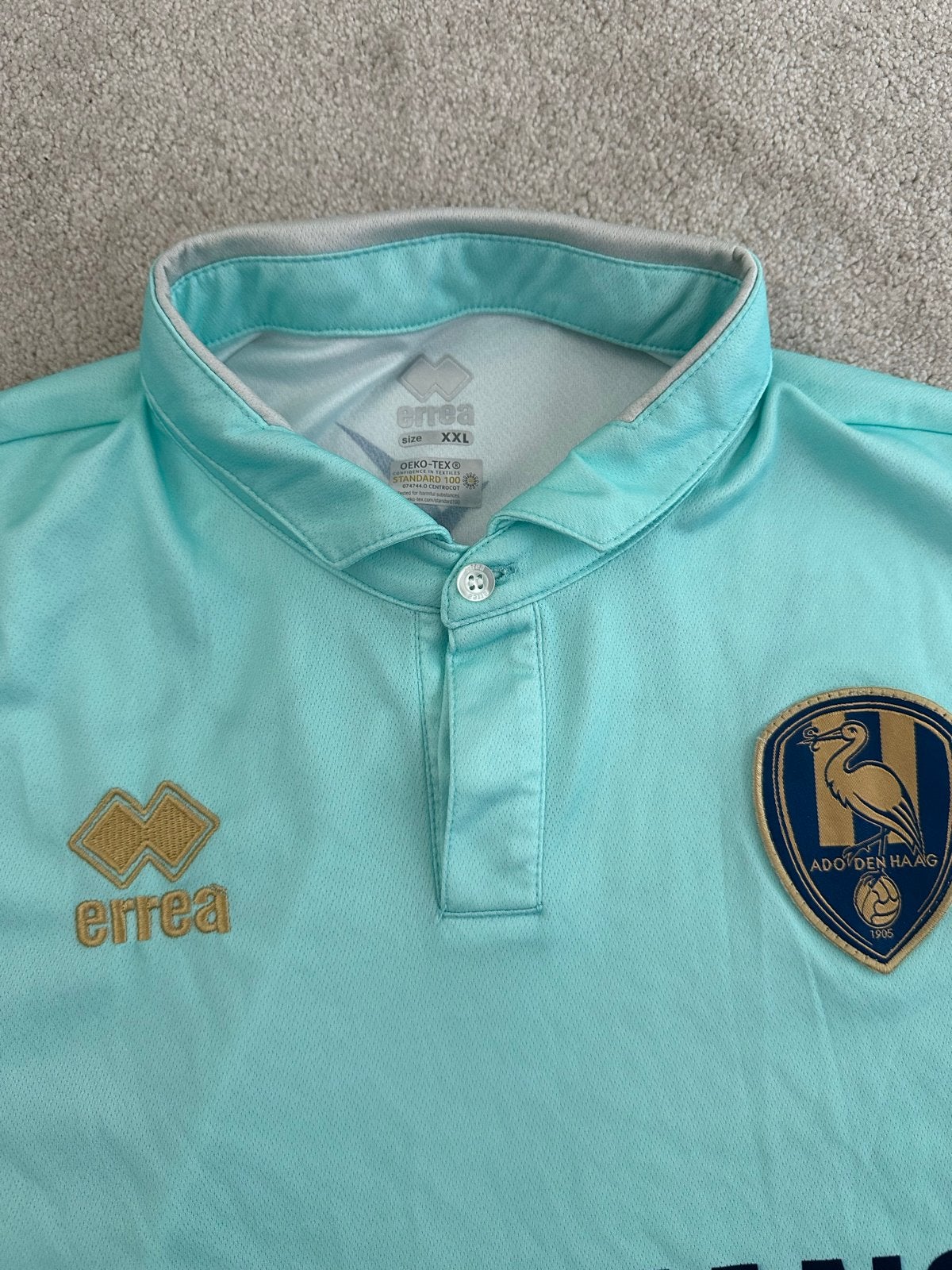 ADO Den Haag 3e Uitshirt 2020/2021 Turquoise Goud XXL uniek, Kleding | Heren, Ophalen of Verzenden, Zo goed als nieuw, Overige maten