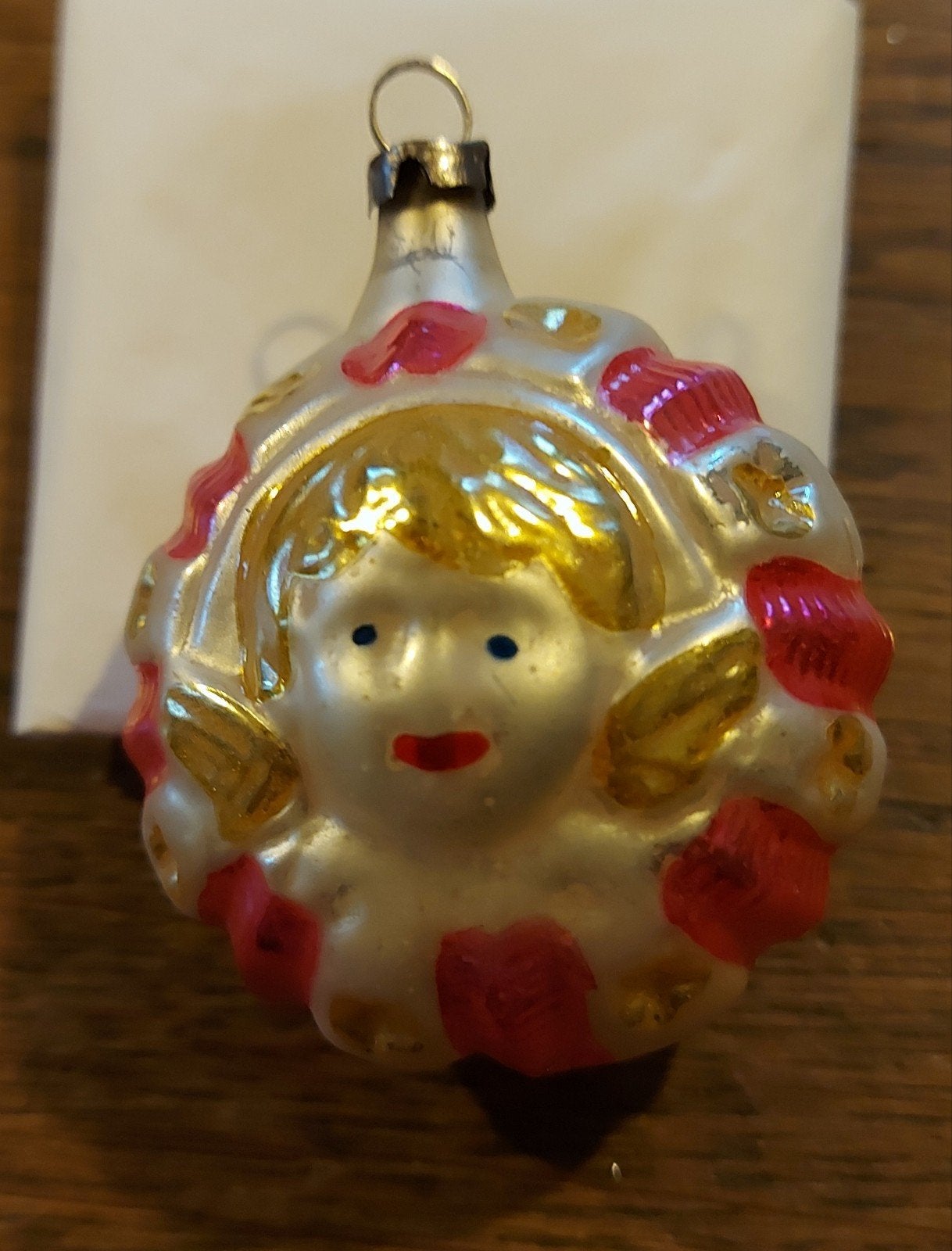 antieke kerstbal engeltje op bal, Diversen, Ophalen of Verzenden, Nieuw