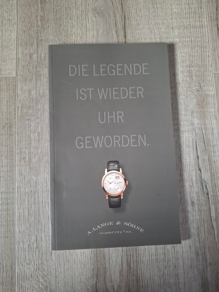 A. Lange & Söhne: Die Legende Ist Wieder Uhr Geworden, Ophalen of Verzenden, Zo goed als nieuw, Onbekend
