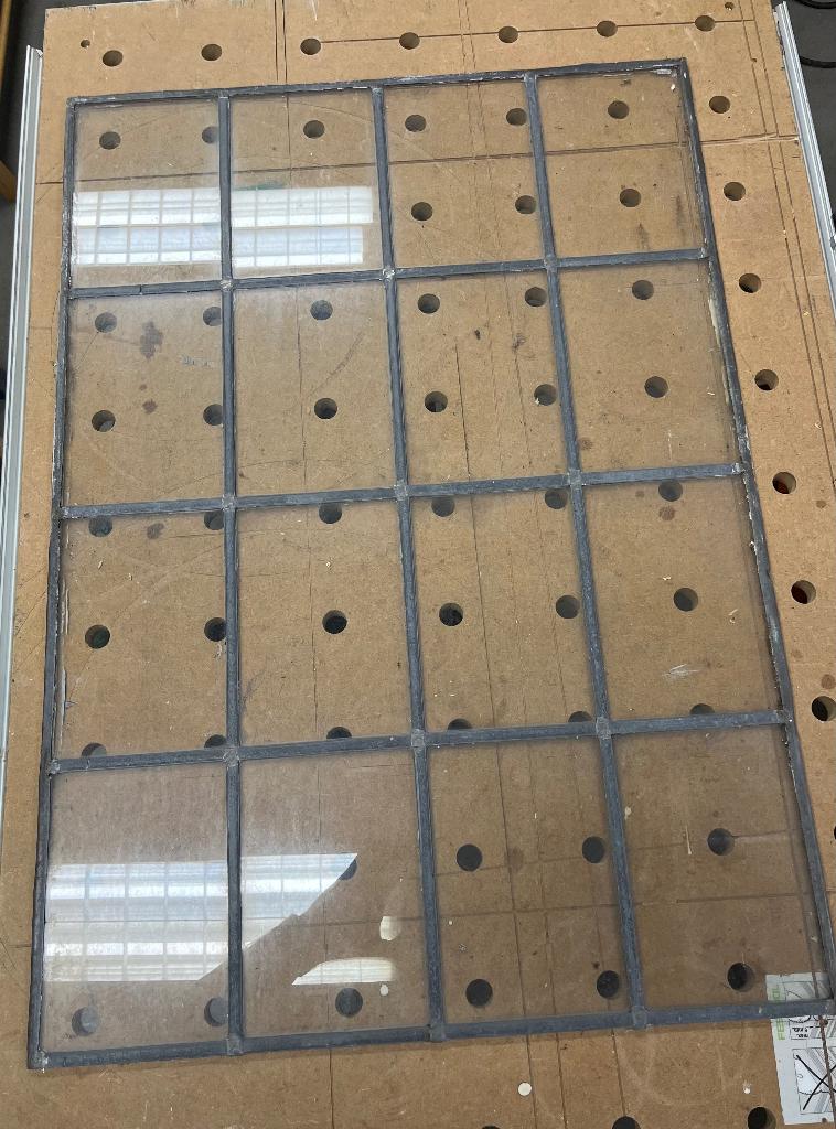 2x glas in lood 59x84,5cm, Doe-het-zelf en Verbouw, Glas en Ramen, Ophalen, Gebruikt, Minder dan 80 cm, Glas in lood