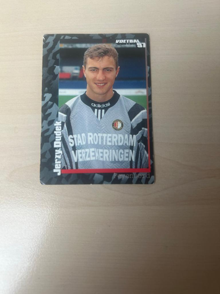 Jerzy Dudek Voetbal 97 Panini Plaatje Feyenoord, Ophalen of Verzenden, Zo goed als nieuw, Sticker