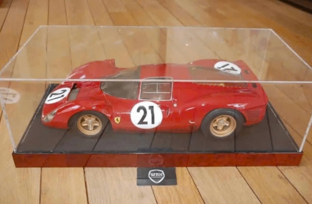 UNIEK! 1:8 FERRARI 330 P4 #21 Javan Smith HANDBOUW WRH, Ophalen, Zo goed als nieuw, 1:5 t/m 1:8, Auto