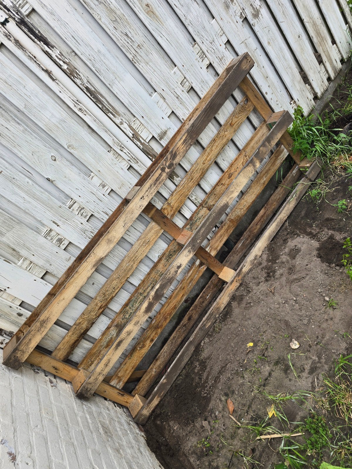 Gratis lange pallet, Ophalen, Hout, Tuinhek