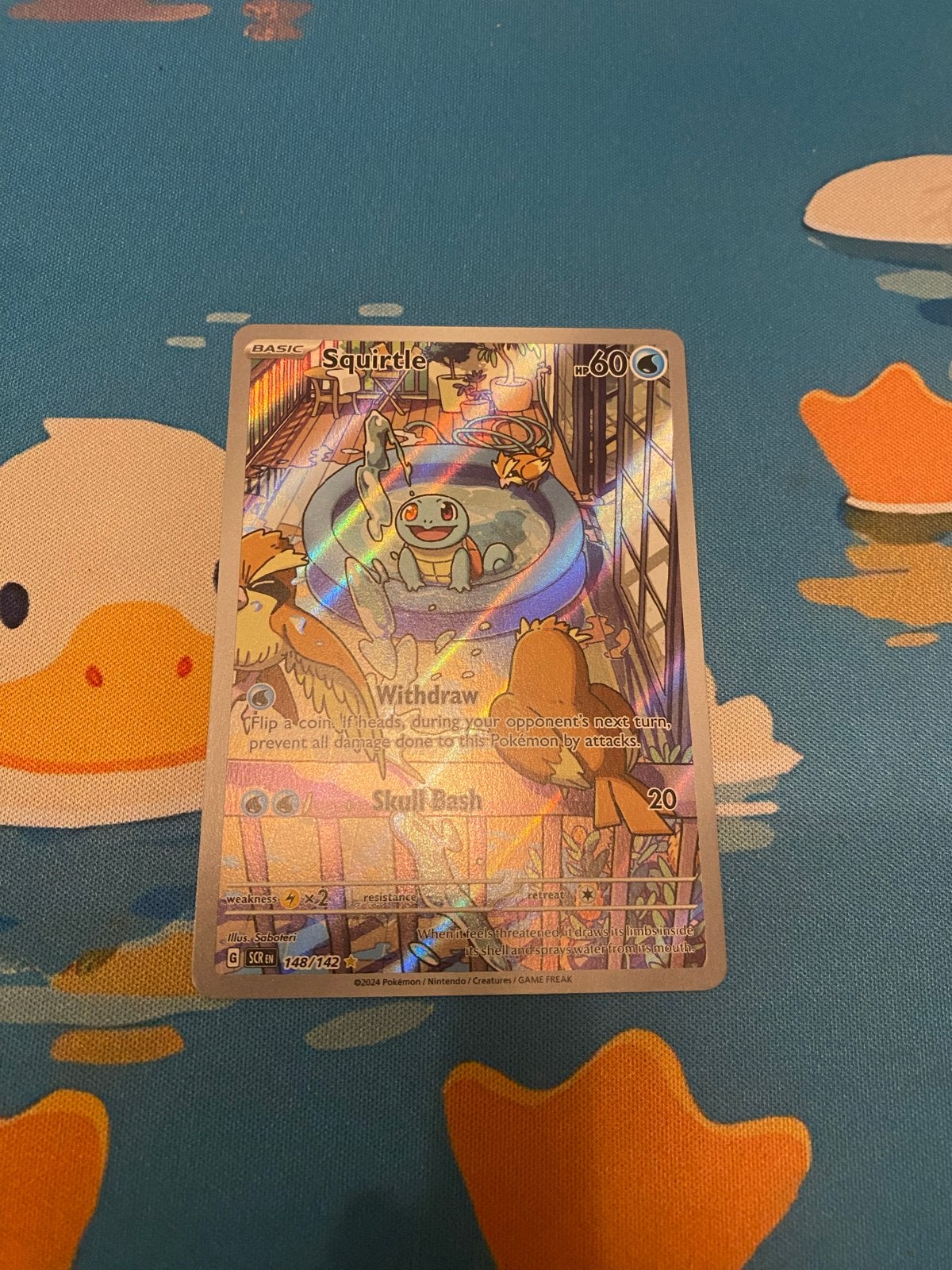 Squirtle Pokémon kaart (Foil) - SV148/SV142, Hobby en Vrije tijd, Ophalen of Verzenden, Zo goed als nieuw, Losse kaart, Foil