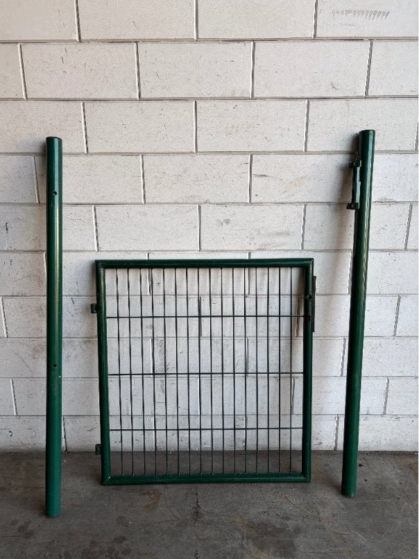 2e keus Enkele Tuinpoort 90 x 100 cm – Groen RAL6005, Tuin en Terras, Ophalen, Minder dan 100 cm, 100 tot 150 cm, Zo goed als nieuw