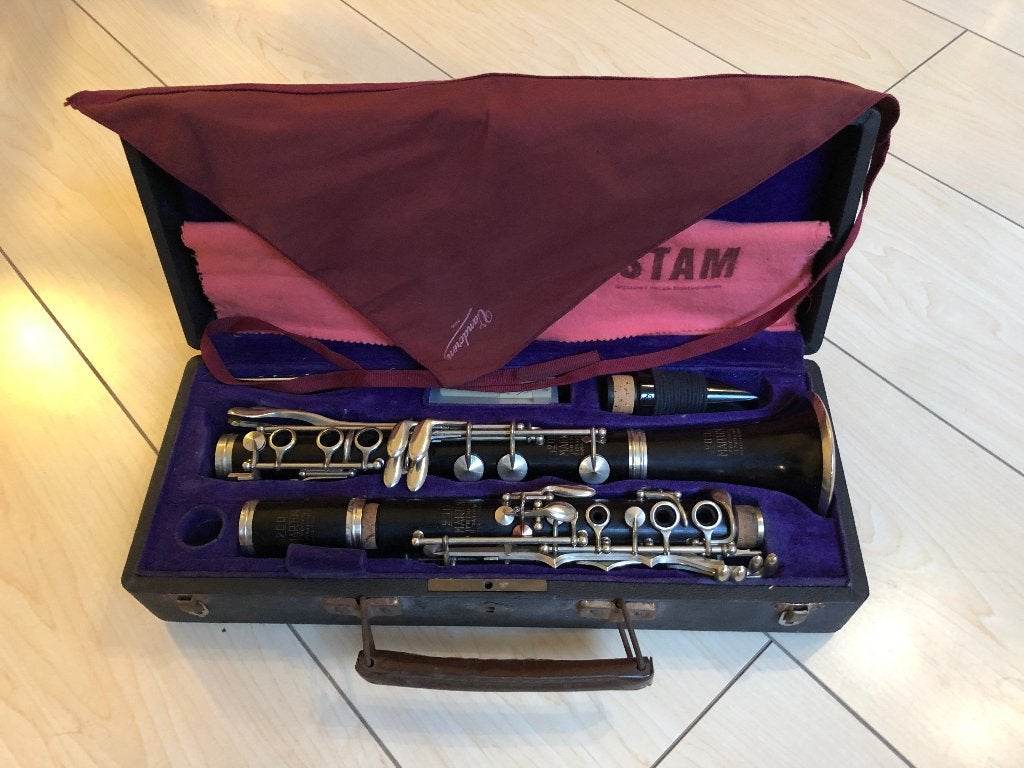 Vintage Bb klarinet Martin-Freres Model 200 1740-1940, Muziek en Instrumenten, Blaasinstrumenten | Klarinetten, Bes-klarinet, Gebruikt