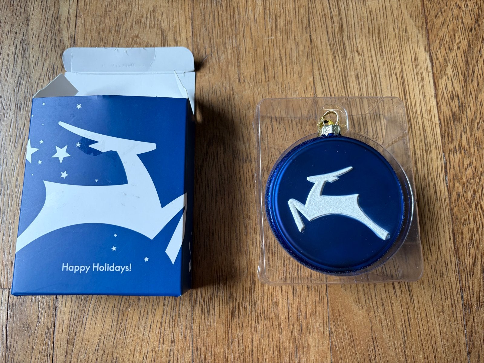 Gazelle glazen kerstbal, Verzamelen, Verzenden, Nieuw