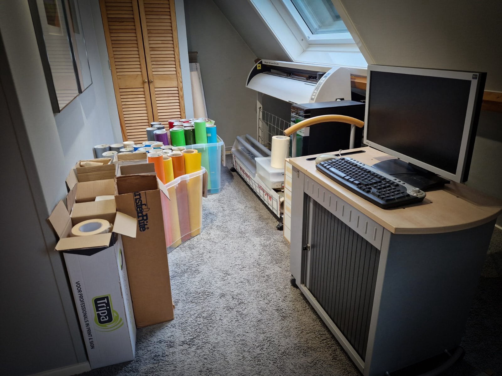 Complete  en Professionele Snij-Plotter Installatie, Computers en Software, Printers, Ophalen, Gebruikt, Overige technieken