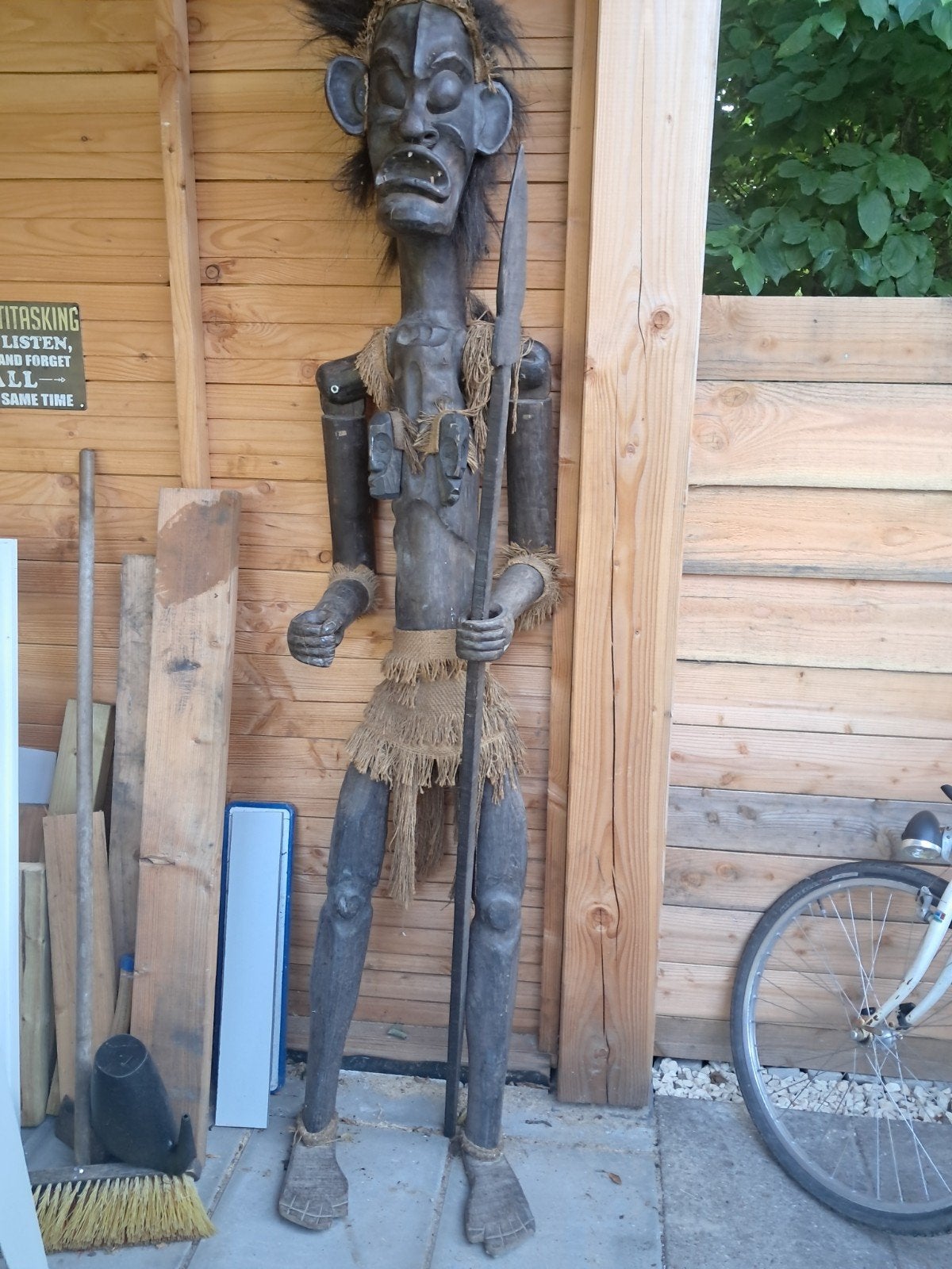 afrikaans houten beeld, Ophalen, Mens