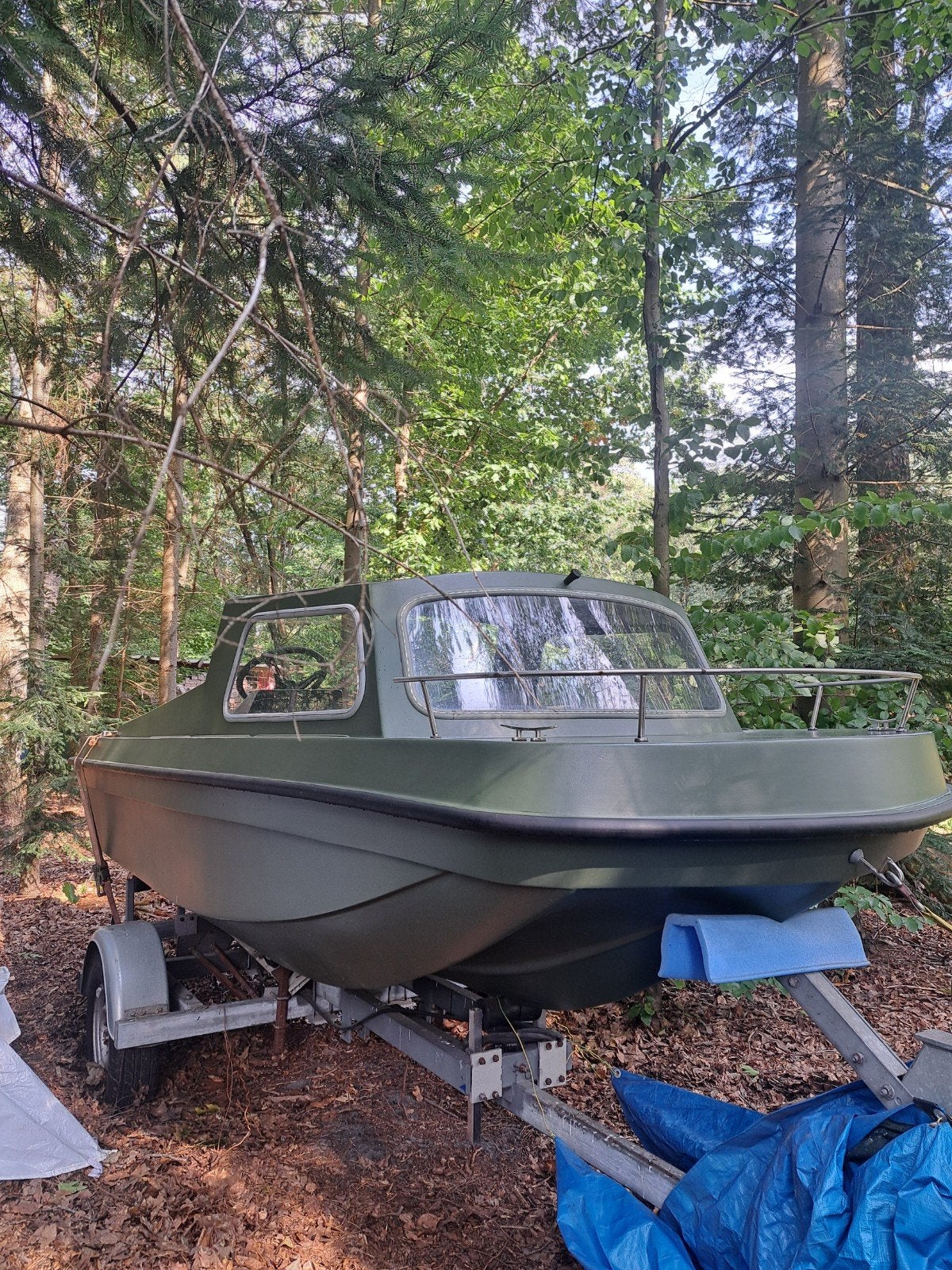 Pilot 4.20m boot met Yamaha 9.9 buitenboordmotor, Watersport en Boten, Ophalen of Verzenden, Zo goed als nieuw, Visboot, Met motor