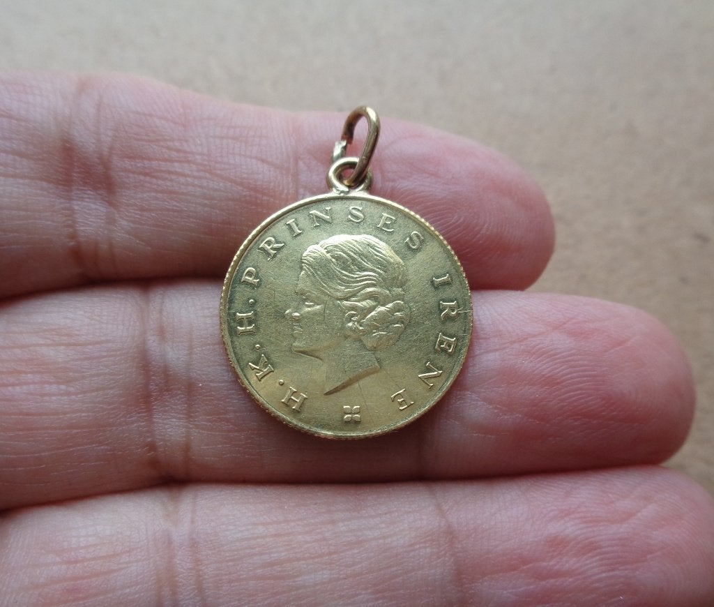 14 krt gouden token/munt  Prinses IRENE [201], Verzenden, Koningin Beatrix, Losse munt, Goud
