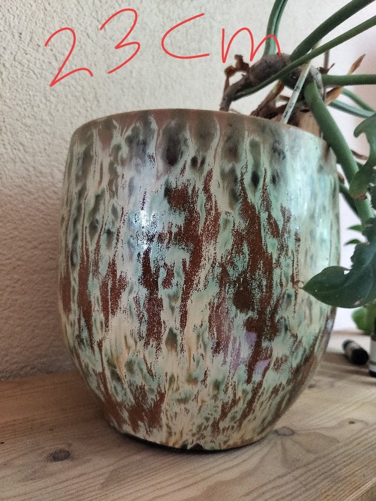 bloempot, Tuin en Terras, Bloempotten, Ophalen, Rond, Zo goed als nieuw, Aardewerk