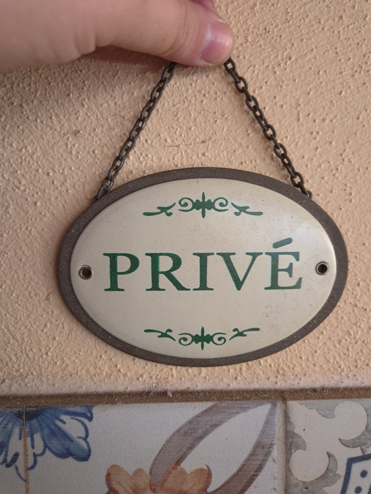 Emaille bordje Privé., Ophalen of Verzenden