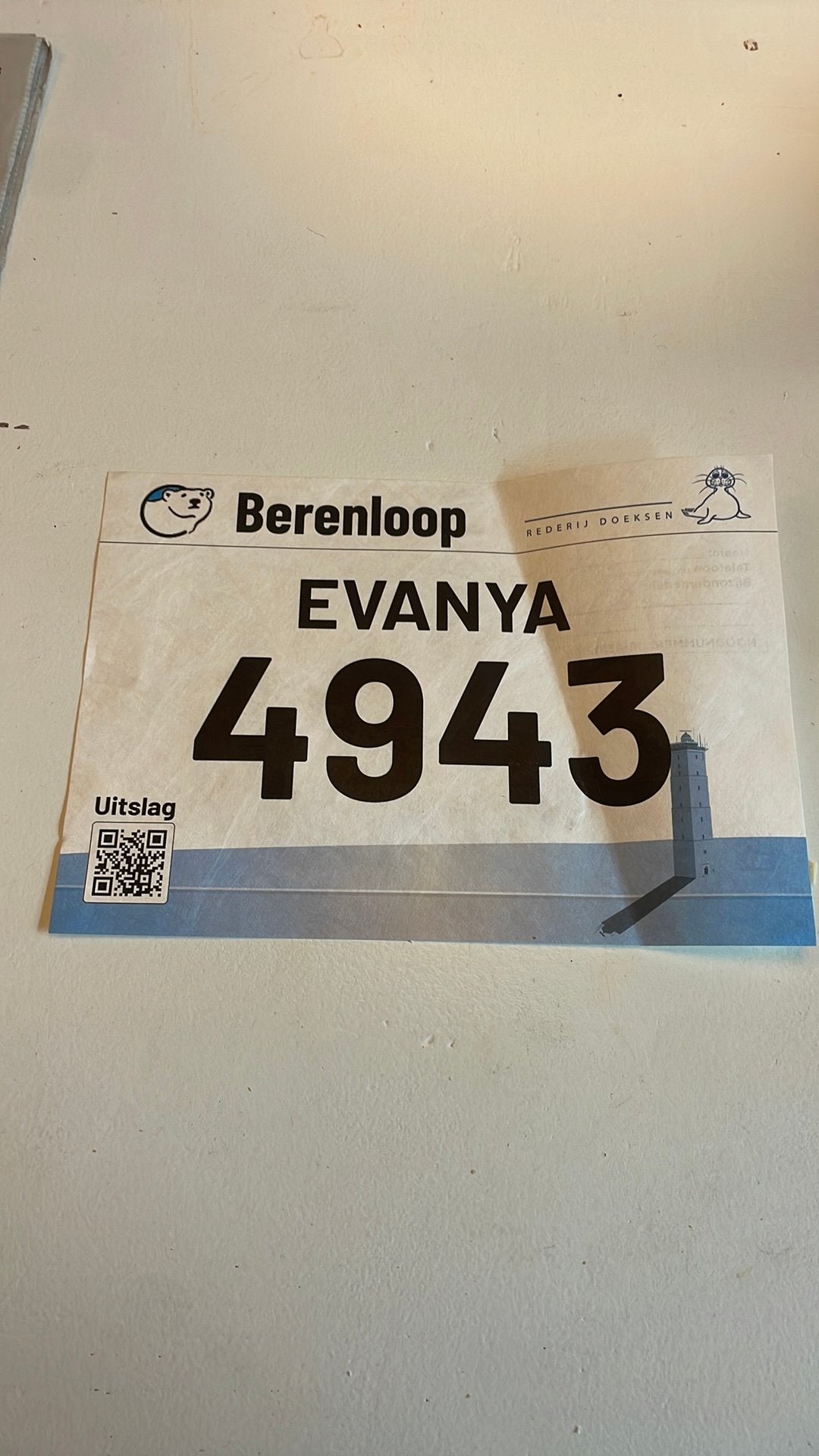 Startnummer Berenloop, Ophalen of Verzenden, Nieuw, Overige typen, Overige merken