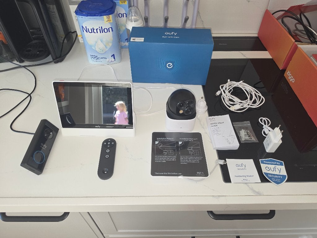 EufyCam S4 HomeBase 3 Video Doorbell E340  Smart Display E10, Verzenden, Zo goed als nieuw, Buitencamera