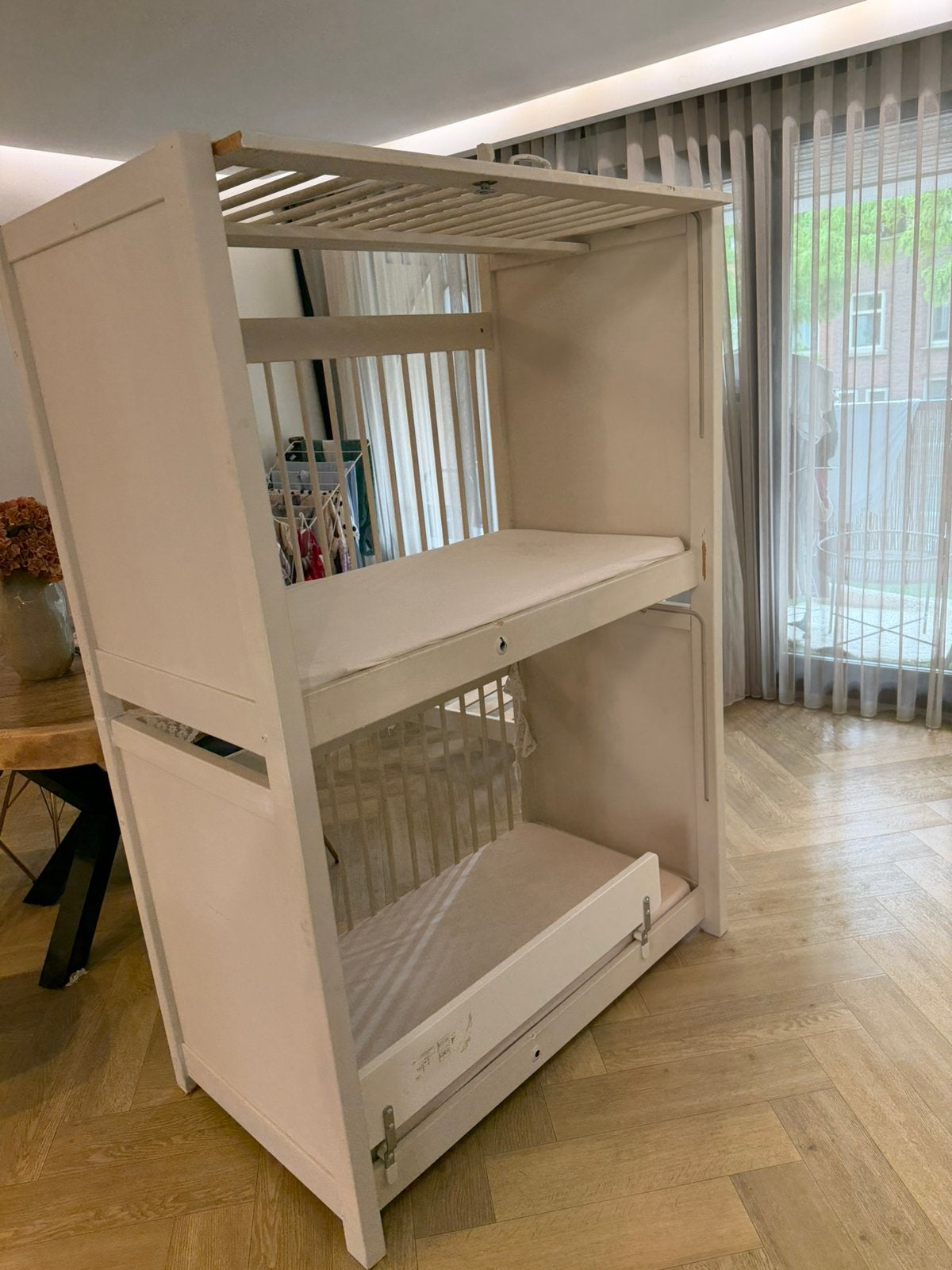 Stapelbed baby en peuter, Ophalen, Gebruikt, 50 tot 100 cm, 150 tot 200 cm