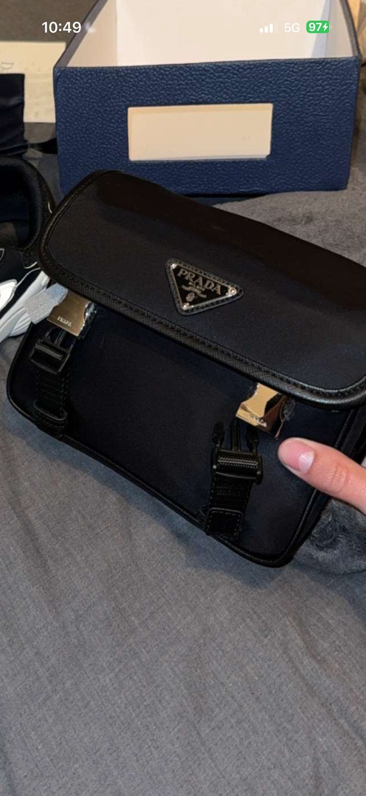 Prada tas heren, Ophalen of Verzenden, Zo goed als nieuw, Zwart