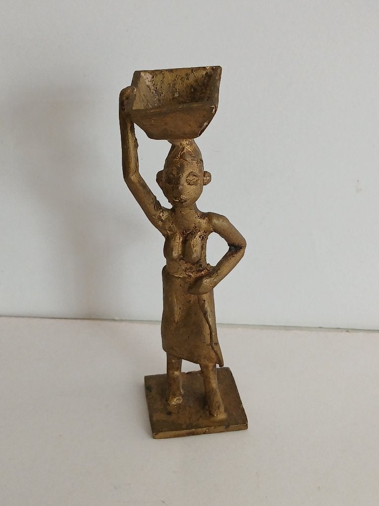 Bronzen Afrikaans Beeldje Akan of Ashanti goudgewicht  (2), Antiek en Kunst, Afrika, Ophalen of Verzenden, Beeld, Brons