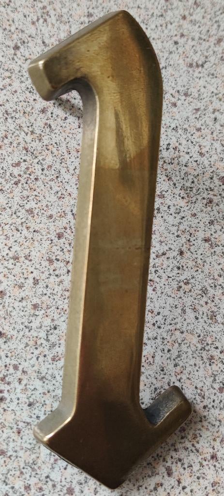 Huisnummers van messing 1/8/10/18/80/81/108/180/801/810, Ophalen, Gebruikt, Overige materialen, Vintage