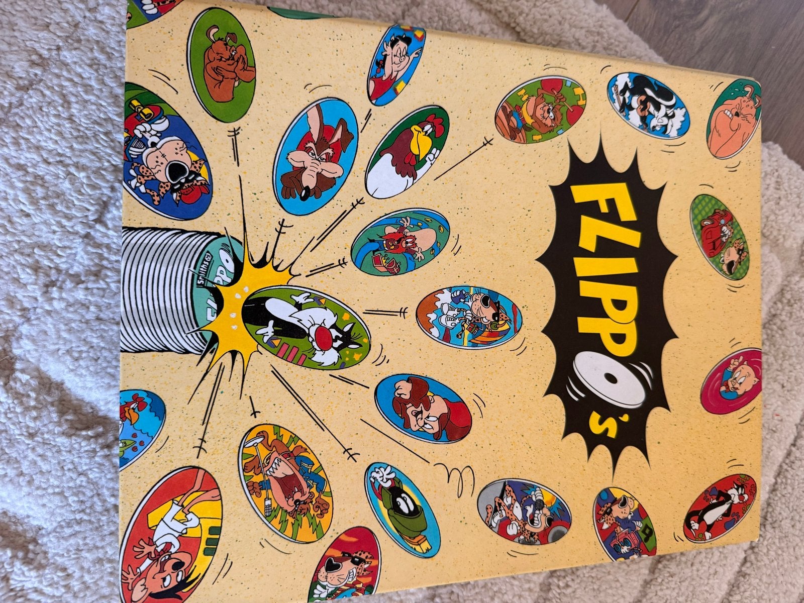 Grote complete Flippo's in map - Looney Tunes & Smurfen, Ophalen of Verzenden, Looney Tunes, Verzameling, Met verzamelmap(pen)