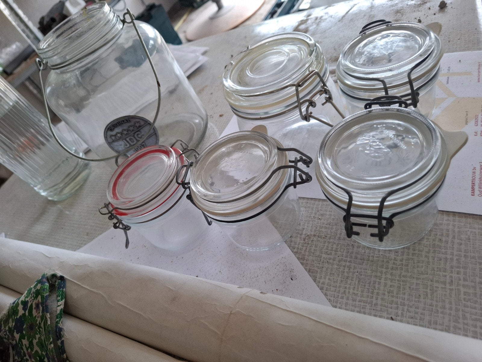 5 wekpotjes met beugelsluiting - Hoogte 10cm, Diameter 9cm, Ophalen of Verzenden