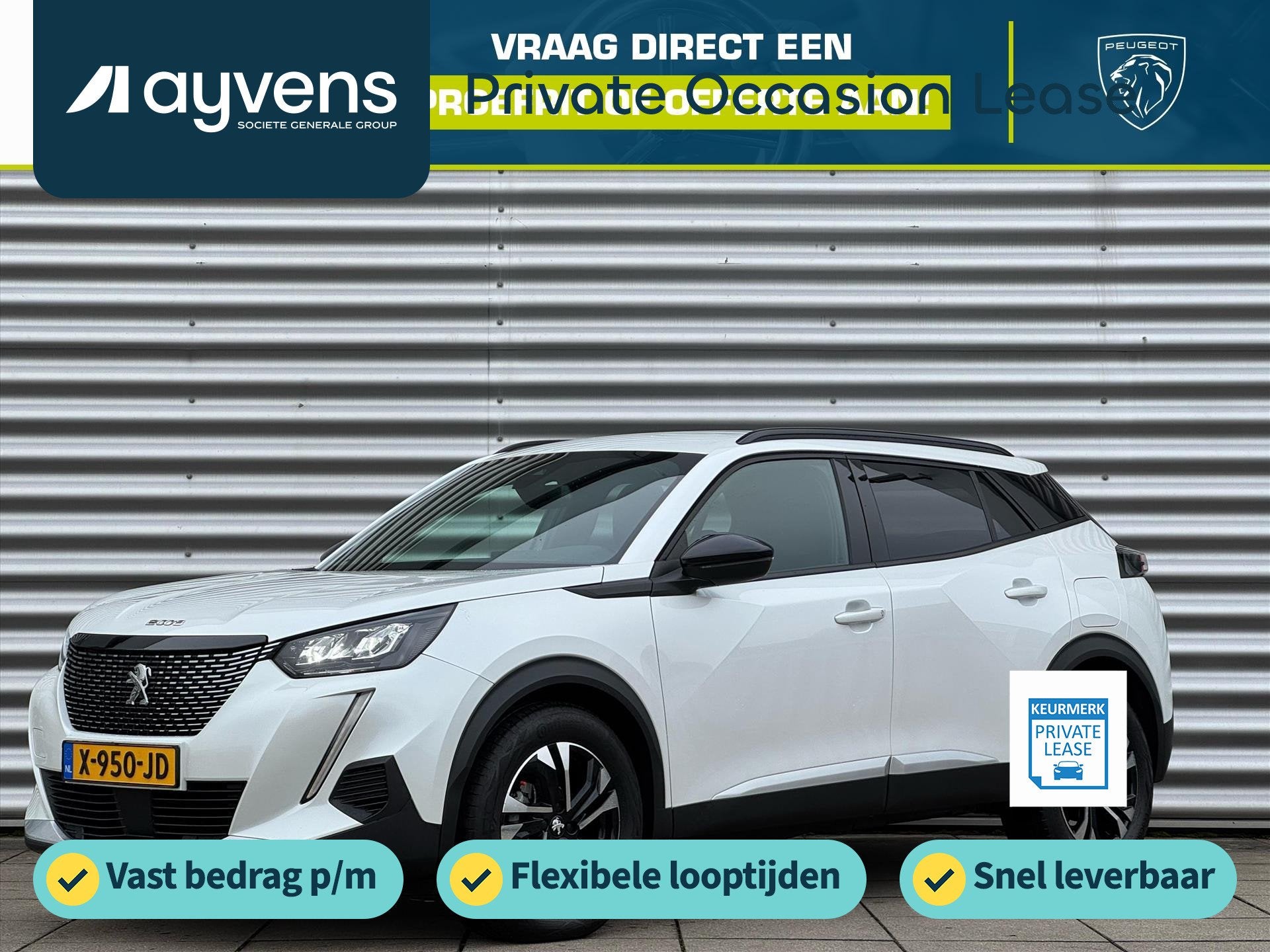 Peugeot 2008 Allure 130pk | Navigatie | Parkeersensoren | 17, Stof, Gebruikt, 1199 cc, Wit
