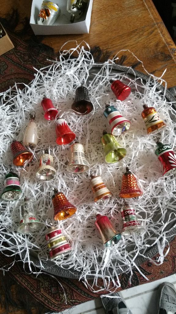 antieke kerstbal nr 370 model bellen, Diversen, Kerst, Ophalen of Verzenden, Gebruikt