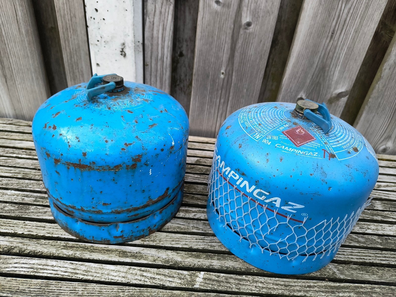 Campingaz gasfles leeg, Ophalen, Gebruikt