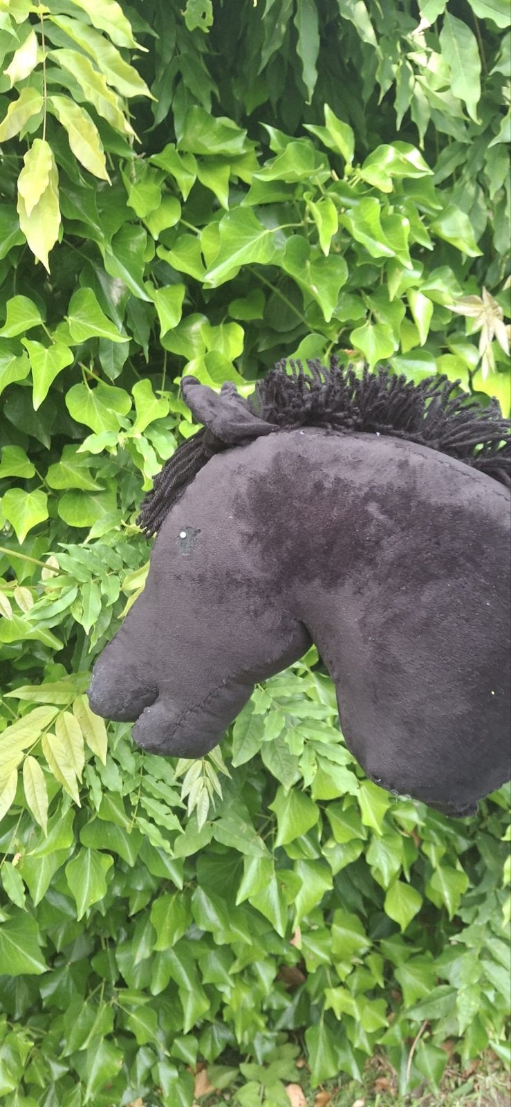 Zwarte fjord hobby Horse handgemaakt, Ophalen of Verzenden, Zo goed als nieuw, Jongen of Meisje