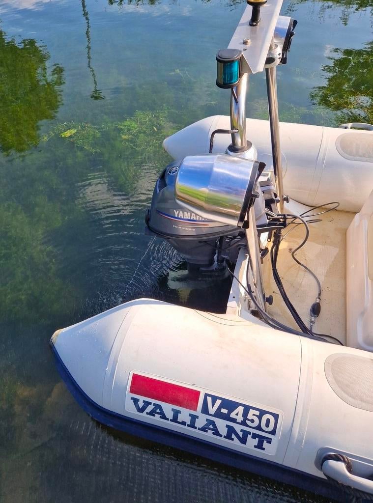 Valiant Rib 450 inl.Yamaha 20PK four stroke + Pega trailer., Watersport en Boten, Rubberboten, Ophalen, Buitenboordmotor, Valiant