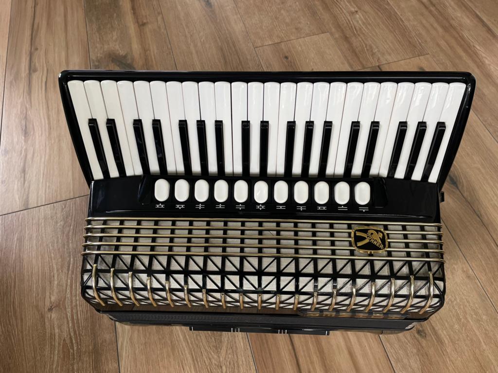 Hohner Atlantic IV de Luxe Accordeon - 120 Bassen, Muziek en Instrumenten, Ophalen, Gebruikt, Toetsaccordeon, Met koffer