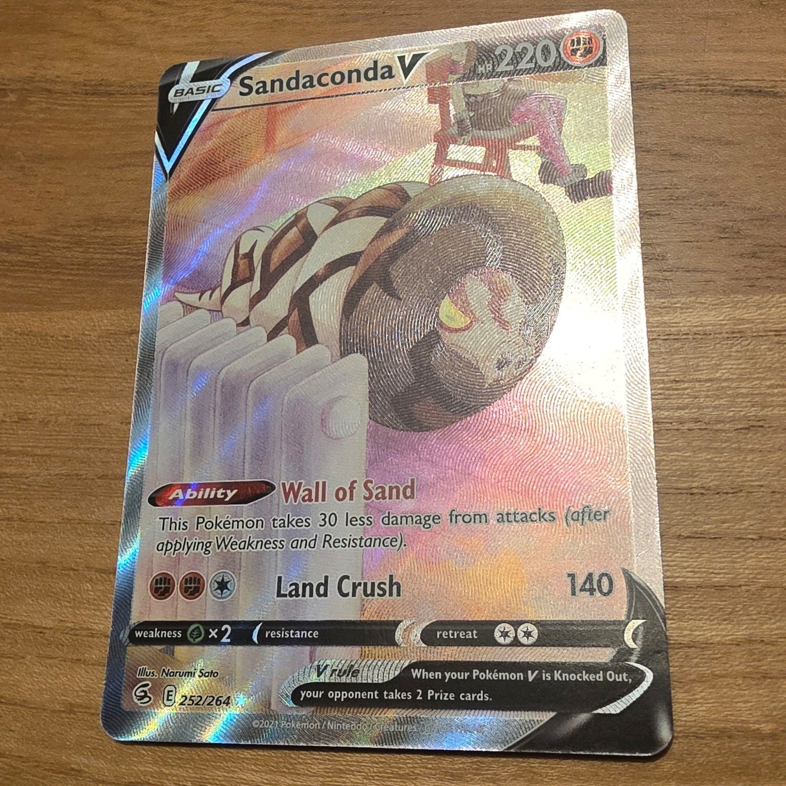 Sandaconda V full art pokemon kaart, Hobby en Vrije tijd, Ophalen of Verzenden