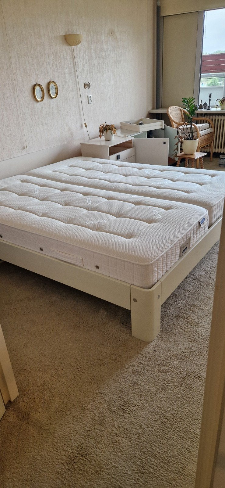 Aupingbed met een Pullman Silverline Premier matras, Ophalen, 90 cm, Eenpersoons, Zo goed als nieuw