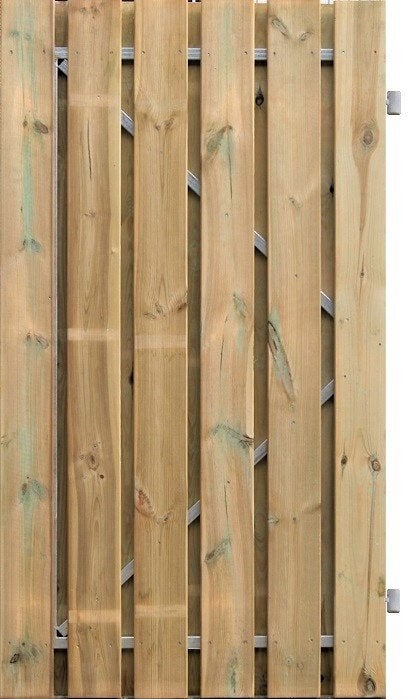 Tuindeur geïmpregneerd op ijzeren frame diverse maten, Tuin en Terras, 100 tot 150 cm, Nieuw, Ophalen of Verzenden, Draaipoort