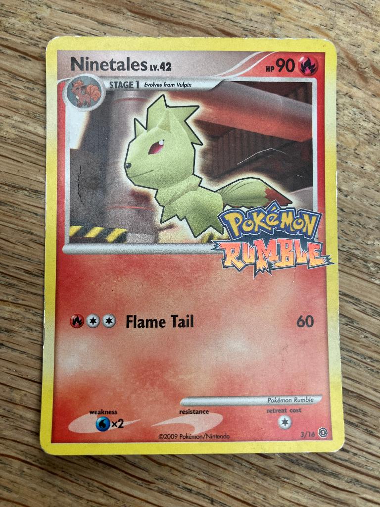 Pokemon Rumble Ninetales 3/16, Hobby en Vrije tijd, Verzamelkaartspellen | Pokémon, Ophalen of Verzenden, Zo goed als nieuw, Losse kaart